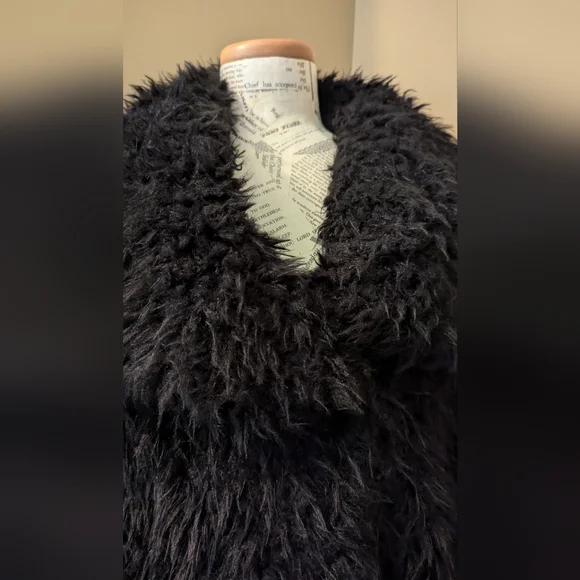 Shyanne Faux Fur Black Jacket Coat Blazer Medium M - Picture 3 of 9
